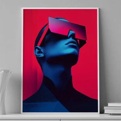 VINILO DECORATIVO - LAMINA ART - 0013 - ROSTRO GAFAS 2