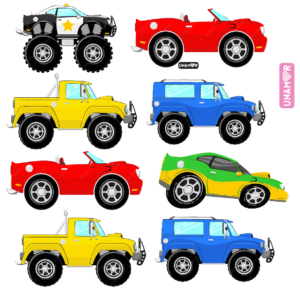STICKERS INDIVIDUALES X10 - AUTITOS