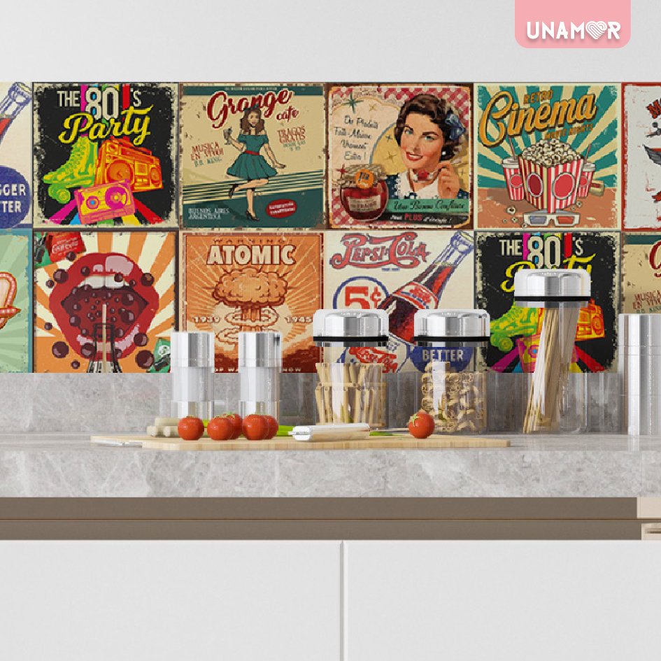 AZULEJOS DE VINILO ADHESIVO - RETRO -5507