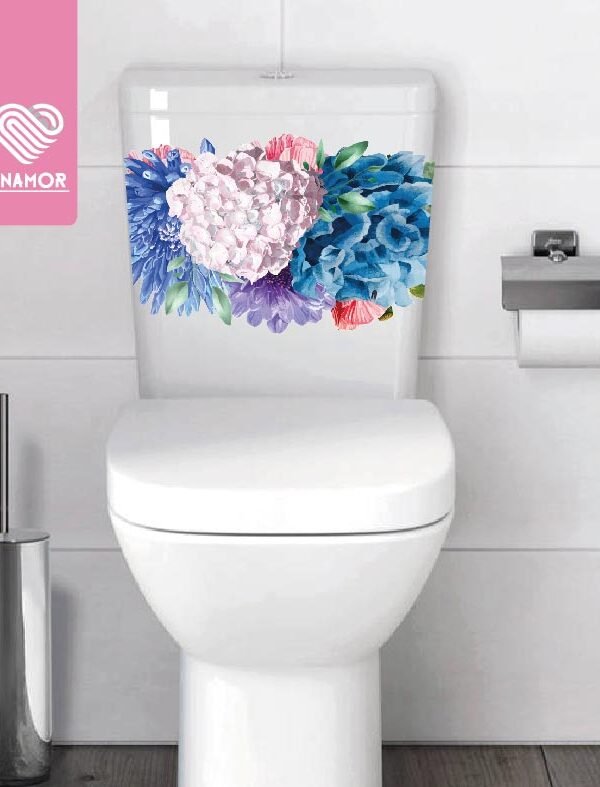 VINILO DECORATIVO - INODORO FLORAL - 5450