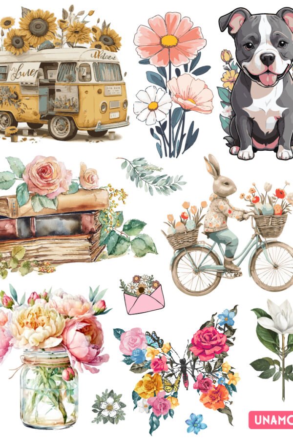 VINILO DECORATIVO - STICKER DECO FLORAL - 7781