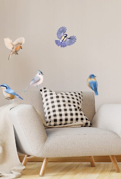 VINILO DECORATIVO - PÁJAROS CIELO X6 - 5318