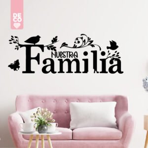 VINILO DECORATIVO - NUESTRA FAMILIA - 1554