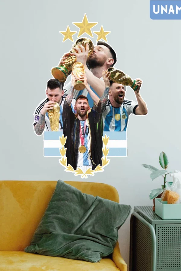 VINILO DECORATIVO - MESSI CAMPEON - 9253