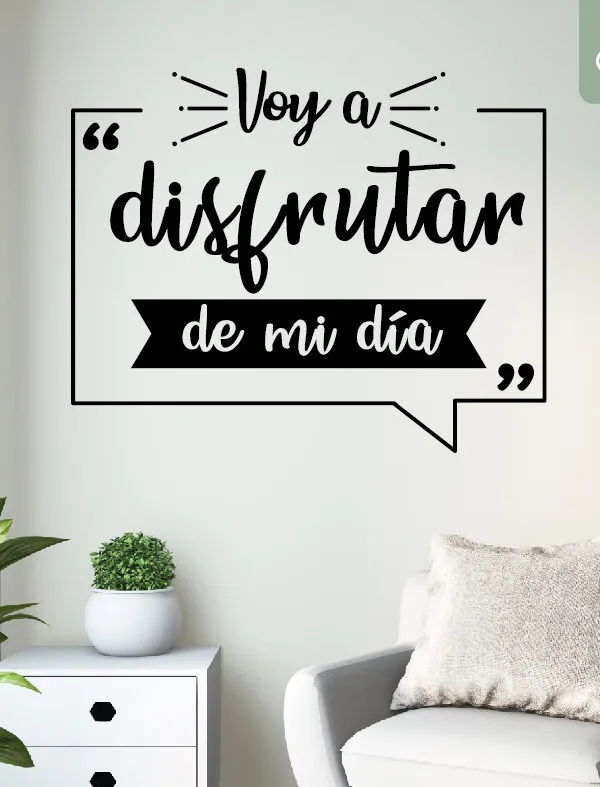 VINILO DECORATIVO - VOY A DISFRUTAR - 1017