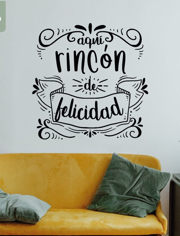 VINILO DECORATIVO - RINCON DE FELICIDAD - 1045