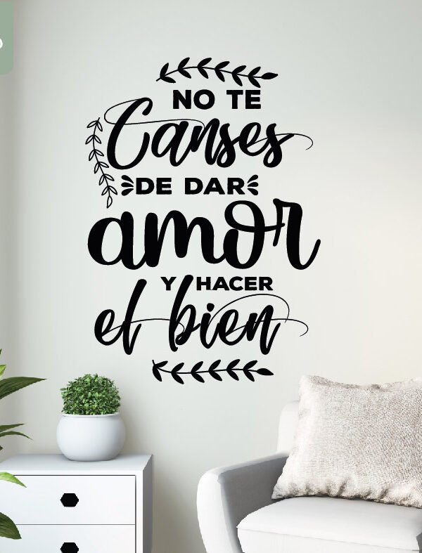 VINILO DECORATIVO - NO TE CANSES - 1052