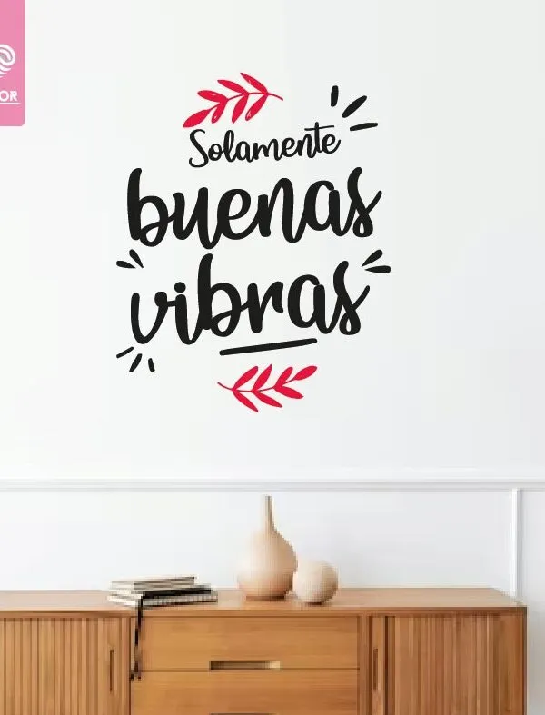VINILO DECORATIVO - BUENAS VIBRAS - 1161