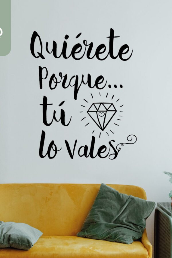 VINILO DECORATIVO - QUIÉRETE -  1143