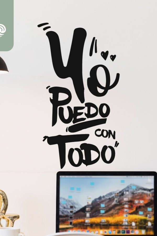 VINILO DECORATIVO - YO PUEDO -  1089