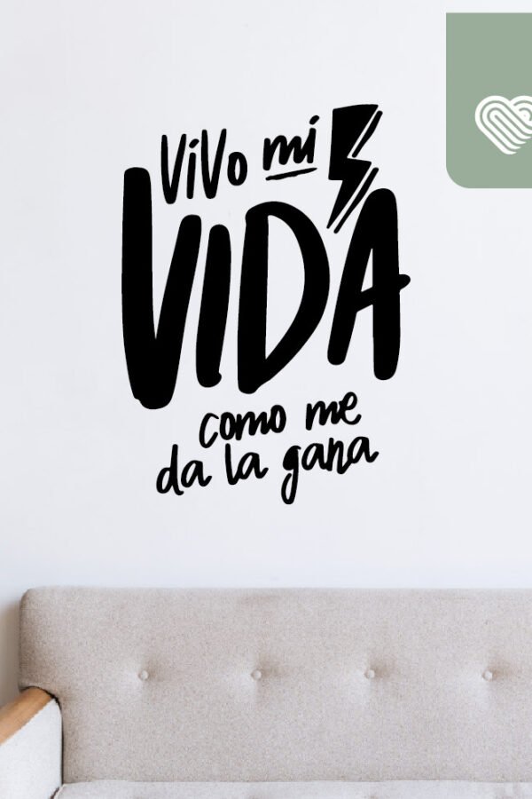 VINILO DECORATIVO - MI VIDA - 1144