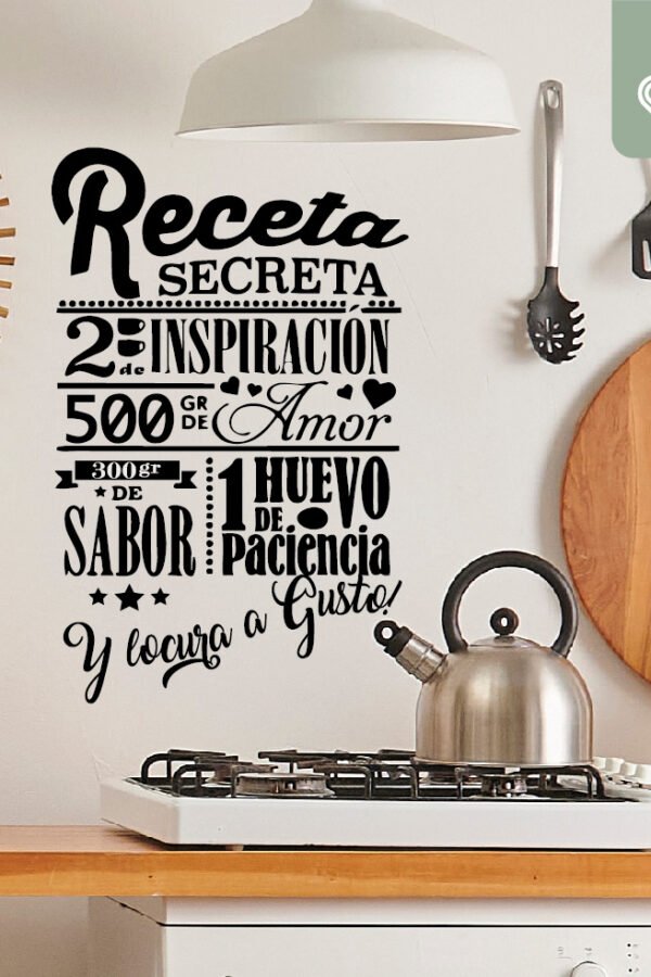 VINILO DECORATIVO - NUESTRA RECETA -1656