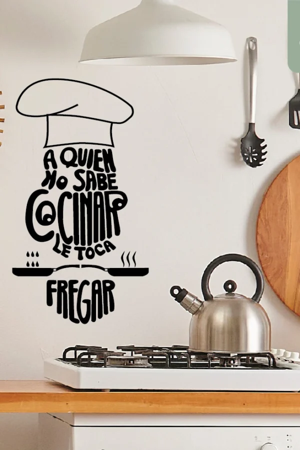 VINILO DECORATIVO - A QUIÉN NO SABE COCINAR - 1414