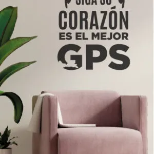 VINILO DECORATIVO - SIGA SU CORAZÓN - 9063