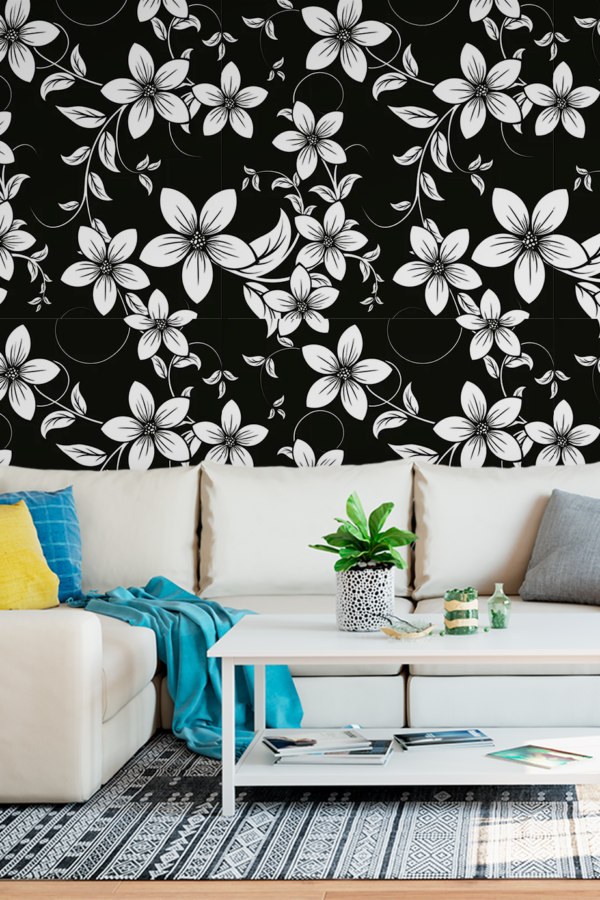 VINILO DECORATIVO - Floral Black