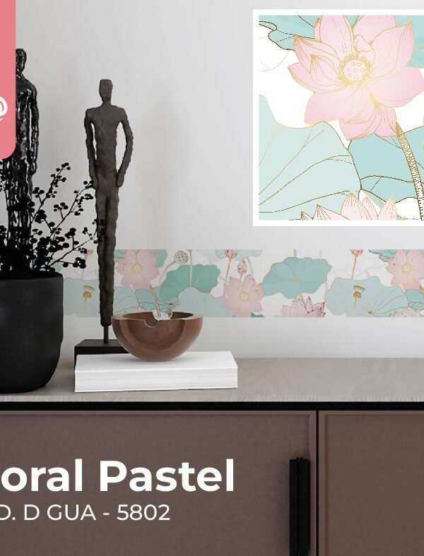 VINILO DECORATIVO - GUARDA FLORES PASTEL - 5802