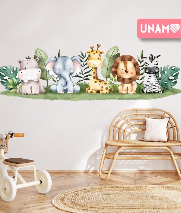 VINILO DECORATIVO - SELVA ANIMALES FOTO - 3156