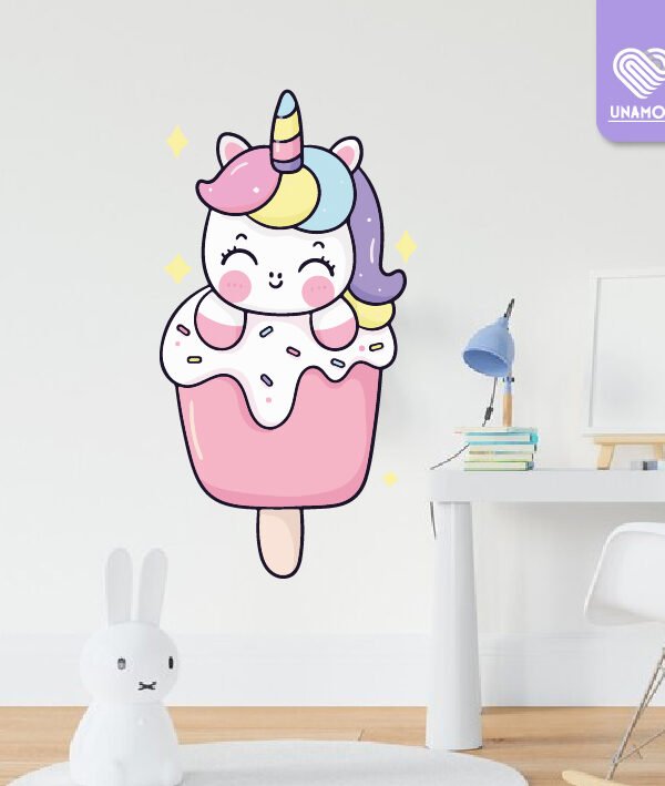 VINILO DECORATIVO - UNICORNIO HELADO - 3172