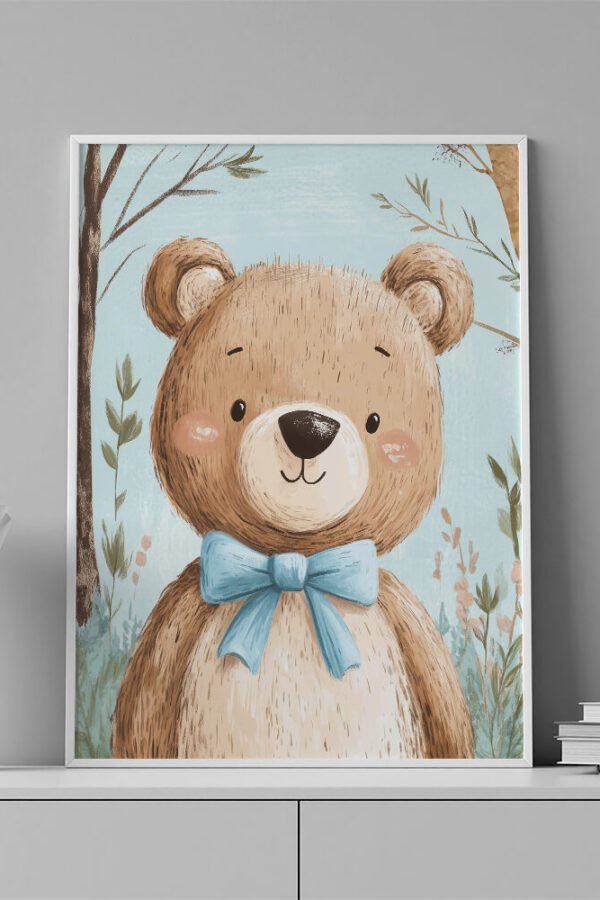 VINILO DECORATIVO - LAMINA KID - 0003 - OSITO AQUA
