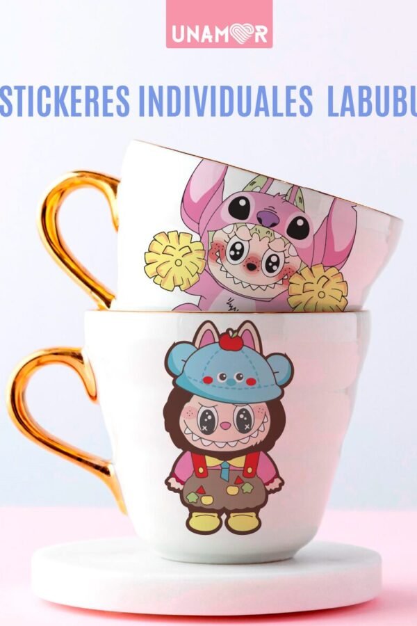 STICKER INDIVIDUALES X10 - LABUBU DISFRACES
