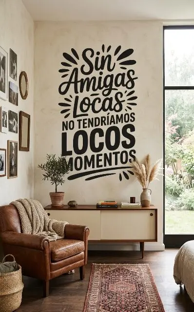 VINILO DECORATIVO - LOCOS MOMENTOS - 7055