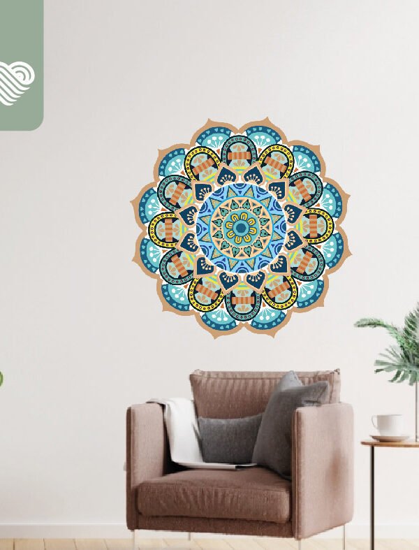 VINILO DECORATIVO - MANDALA AZUL - 550