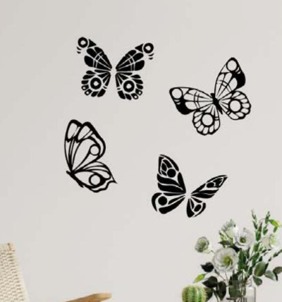 VINILO DECORATIVO - MARIPOSAS X4 - 8208
