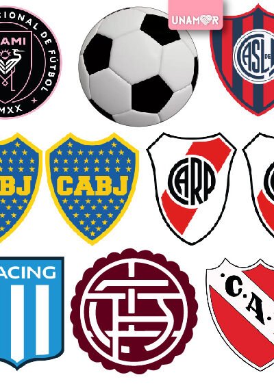 VINILO DECORATIVO - FUTBOL ESCUDOS X10