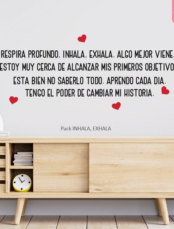 VINILO DECORATIVO - PACK INHALA EXHALA - 1605