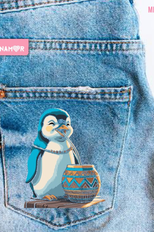 MINI TEXTILES - MINI PINGUINO MATERO