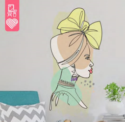 VINILO DECORATIVO - WOMAN COLORES - 5482