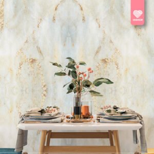 VINILO MULTIUSOS MÁRMOL BLANCO Y DORADO