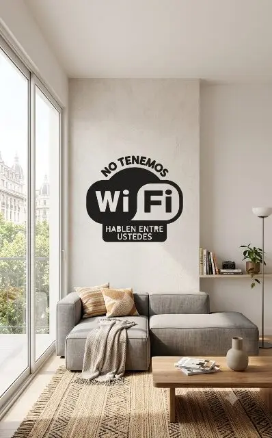 VINILO DECORATIVO - NO TENEMOS WIFI - 7059
