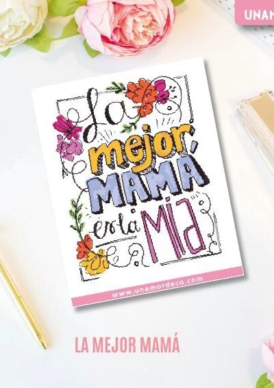 VINILO DECO INDIVIDUALES - LA MEJOR MAMÁ