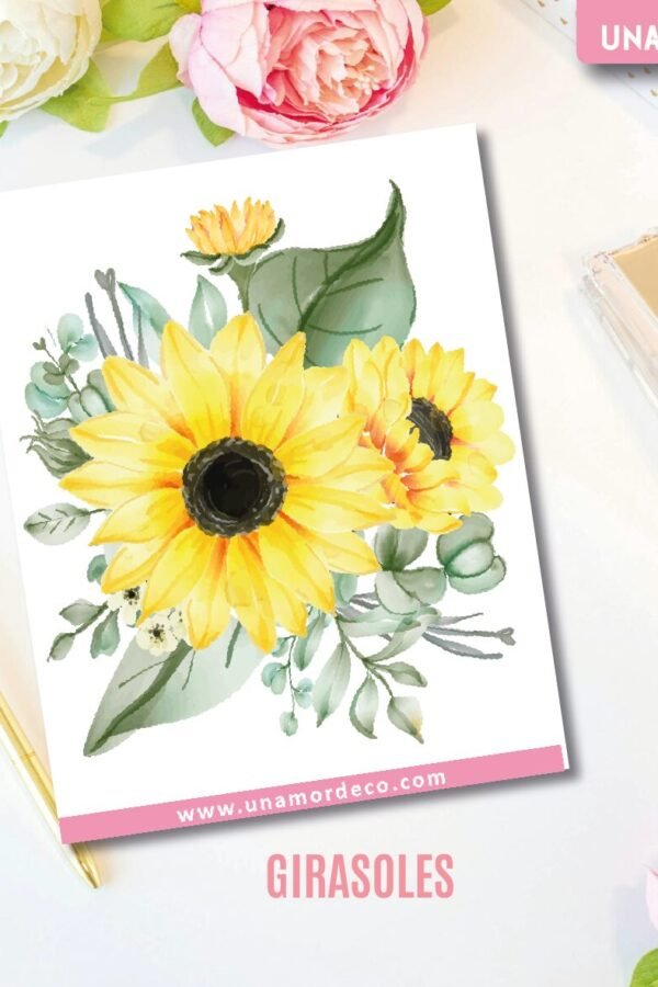 VINILO DECO INDIVIDUALES - GIRASOLES
