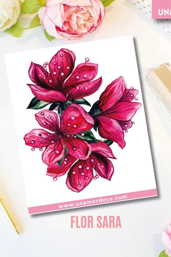 VINILO DECO INDIVIDUALES - FLOR SARA