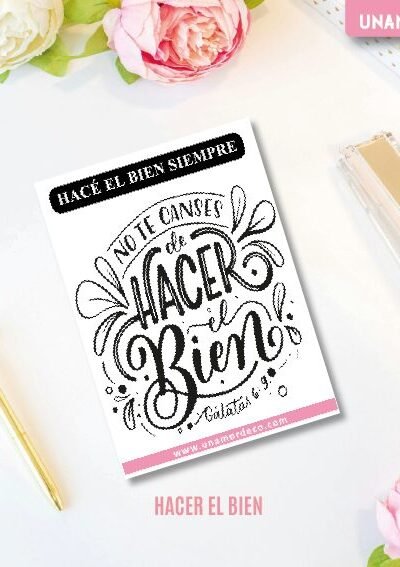 VINILO DECO INDIVIDUALES - HACER EL BIEN