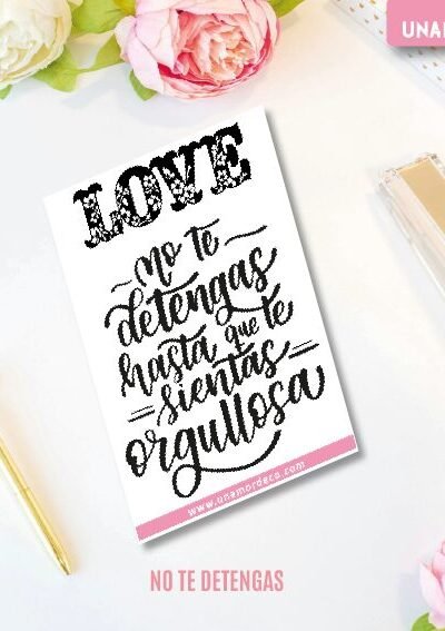 VINILO DECO INDIVIDUALES - NO TE DETENGAS