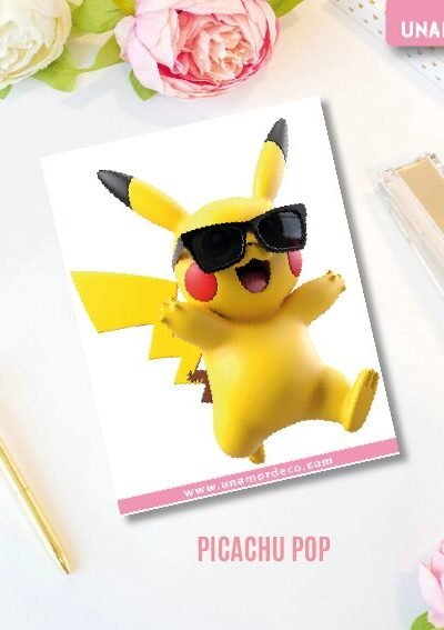 VINILO DECO INDIVIDUALES - PIKACHU POP