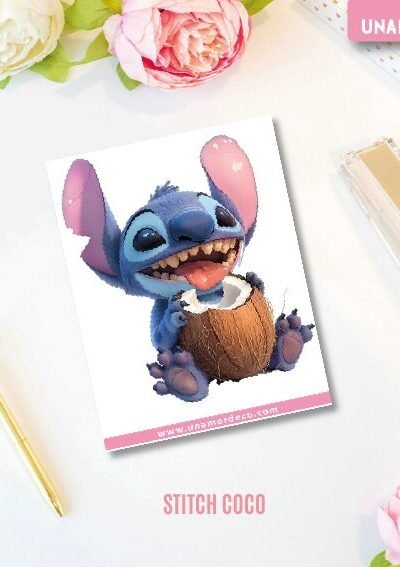 VINILO DECO INDIVIDUALES - STITCH COCO