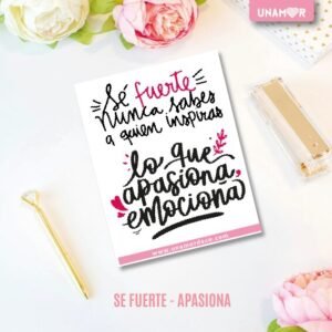 VINILO DECO INDIVIDUALES - SE FUERTE APASIONA