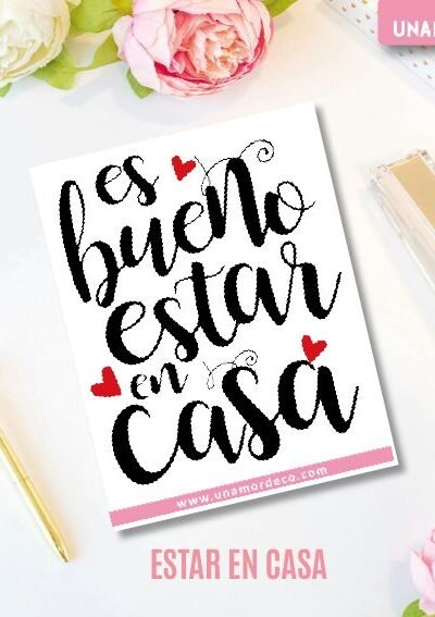 VINILO DECO INDIVIDUALES - ESTAR EN CASA