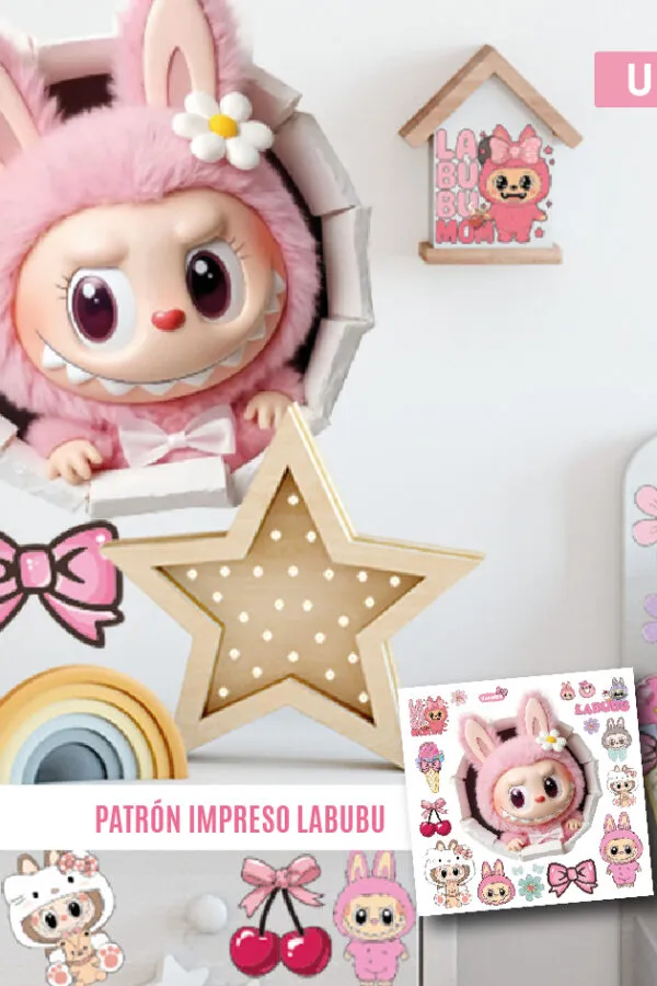 VINILO DECORATIVO - PLANCHA LABUBU - 152