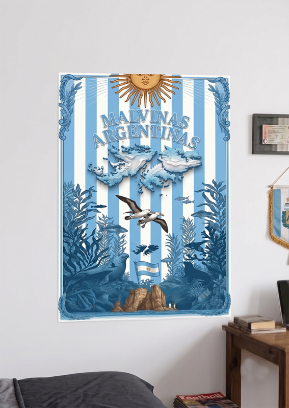 POSTER ADHESIVO - MALVINAS