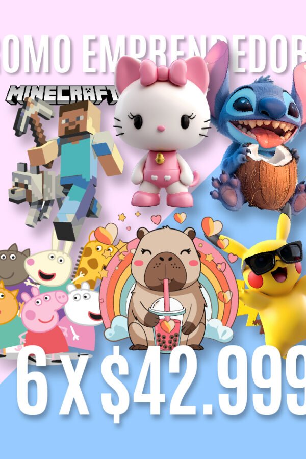 PROMO VINILOS INFANTILES X 6 tamaño B (50X60 APROX)