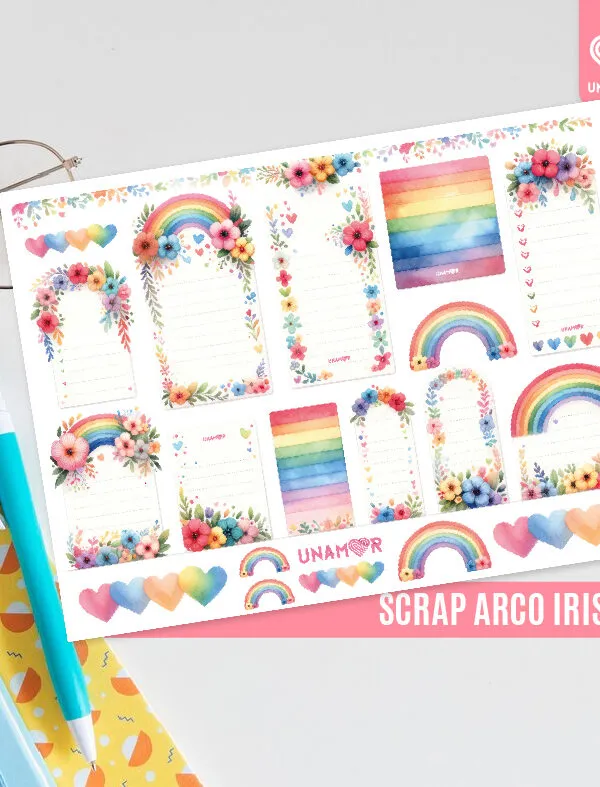 VINILO DECORATIVO - SCRAP ARCO IRIS - 9124