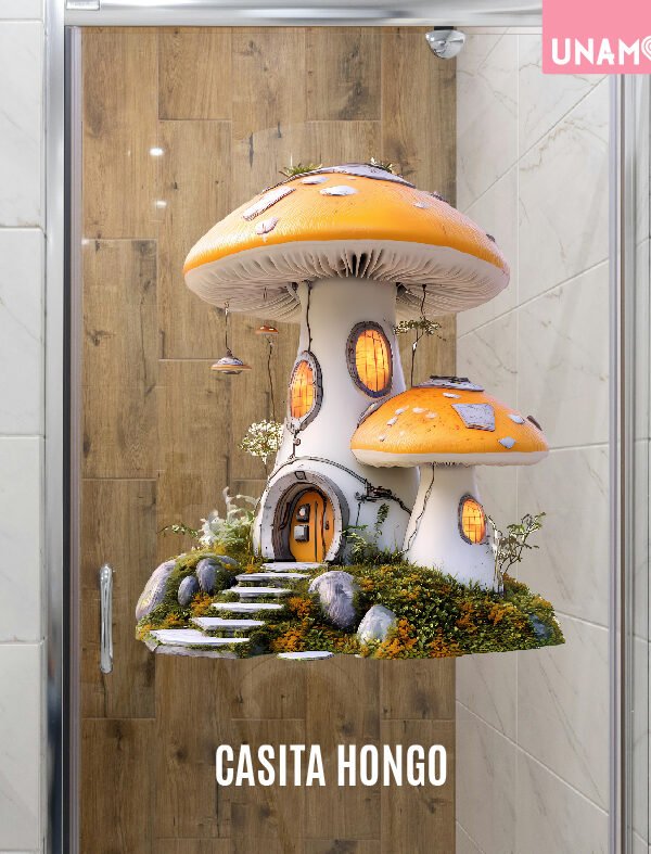 VINILO DECORATIVO - CASITA HONGO - 10455