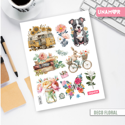 VINILO DECORATIVO - STICKER DECO FLORAL - 7781