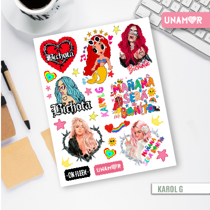 VINILO DECORATIVO - STICKER KAROL G - 7777
