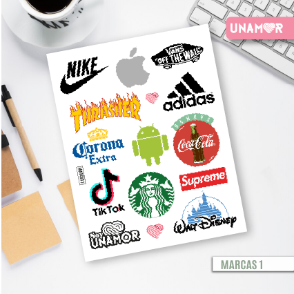 VINILO DECORATIVO - STICKER Marcas - 7521